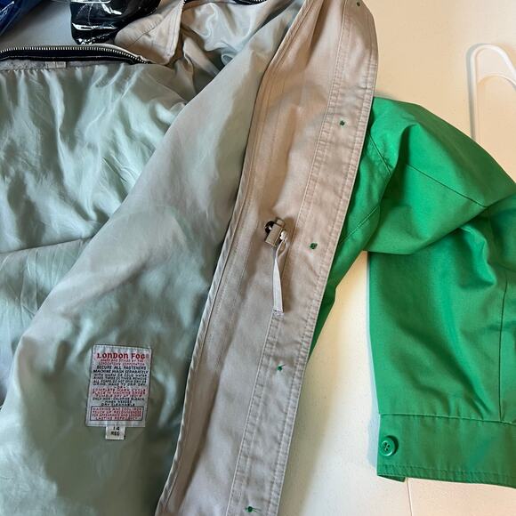 London Fog Green Coat Size 14 Reg - Picture 15 of 16